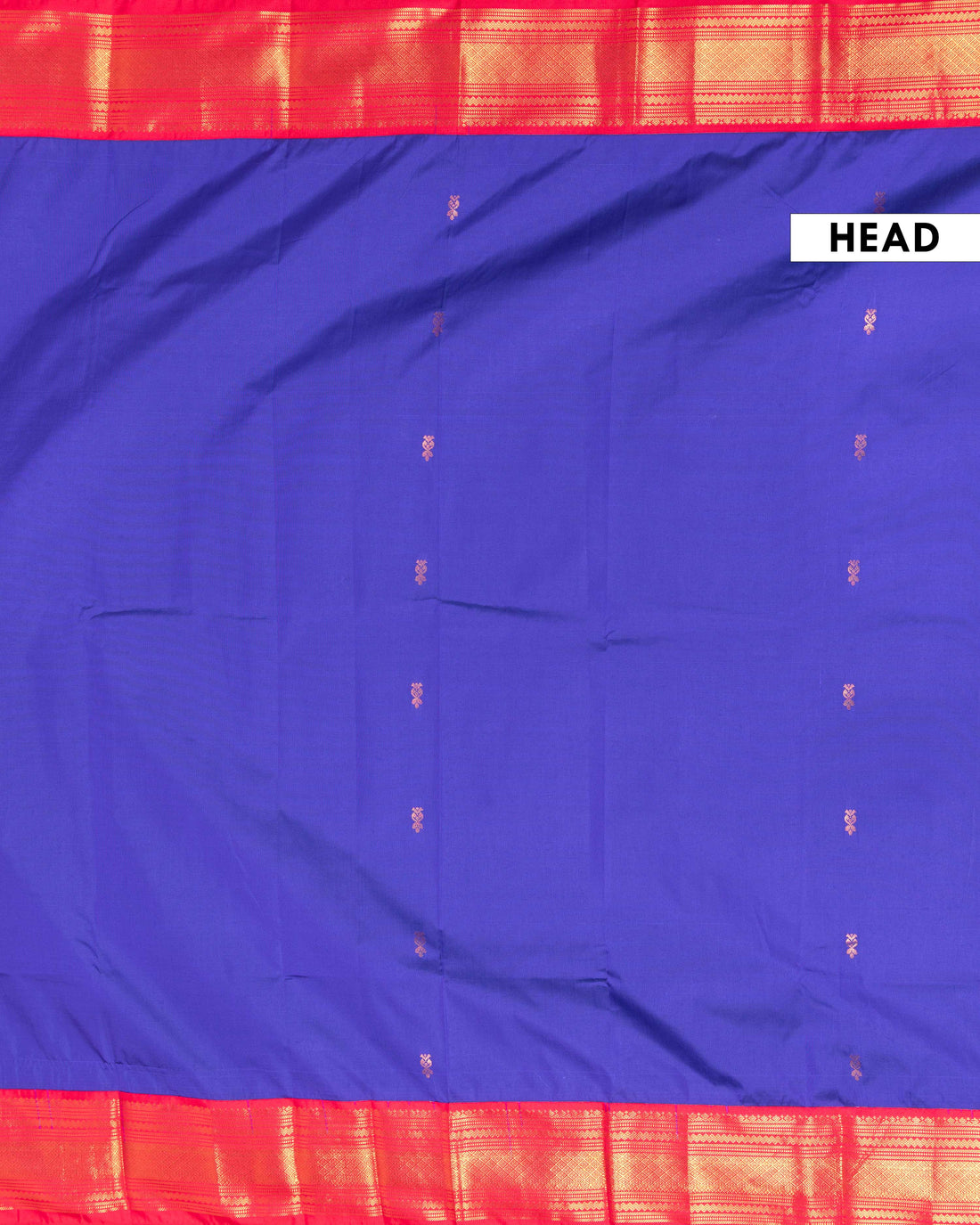 Elegant Soft Silk Saree with Intricate Zari Motifs and Temple Pattern Border - Blue