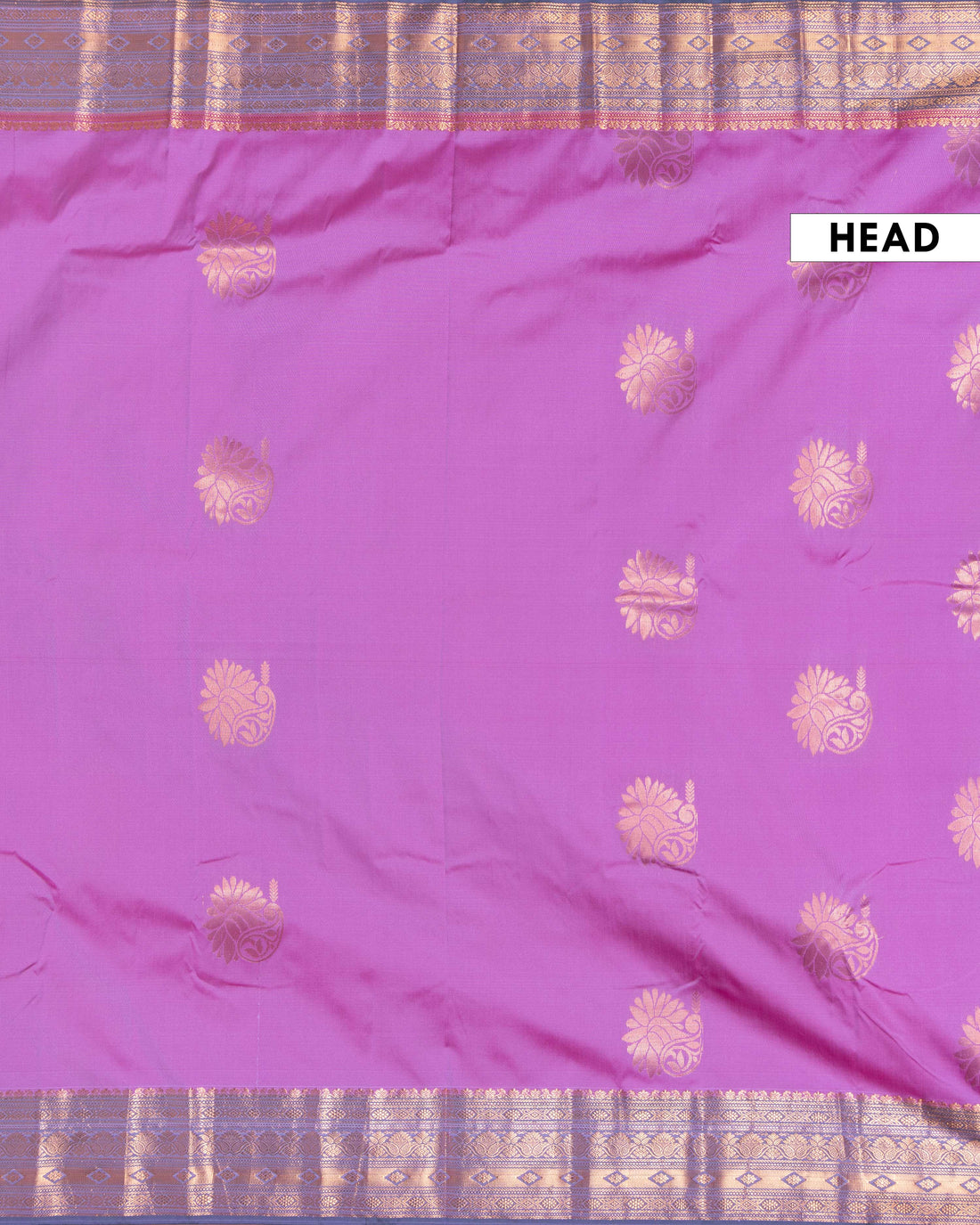Elegant Soft Silk Saree with Paisley Butta Detailing and Traditional Zari Border - Light Purple