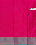 Elegant Soft Silk Saree with Rich Zari Woven Border and Contrasting Edge Finish - Dark Pink