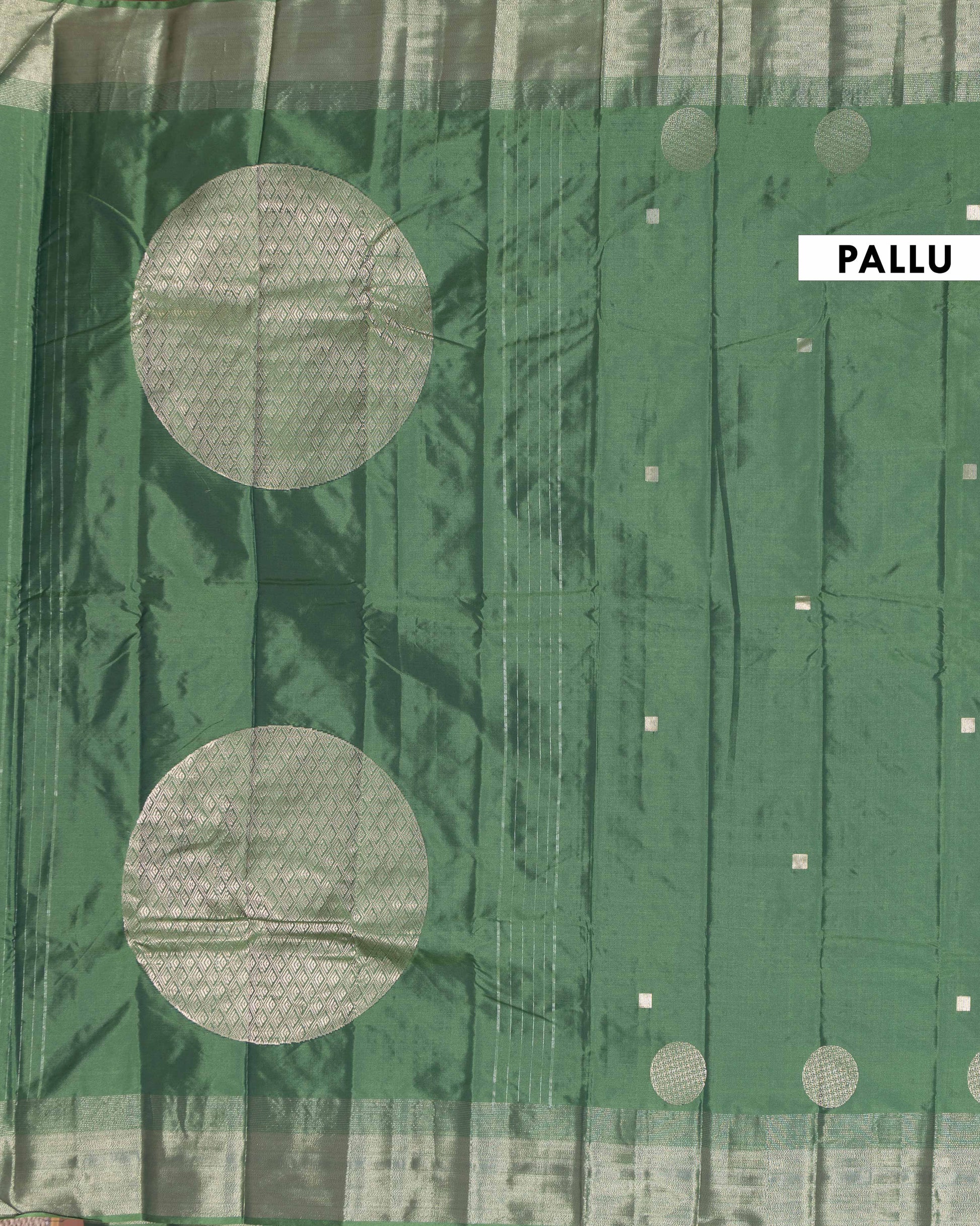 Elegant Soft Silk Saree with Subtle Zari Border and Smooth Glossy Finish - Green