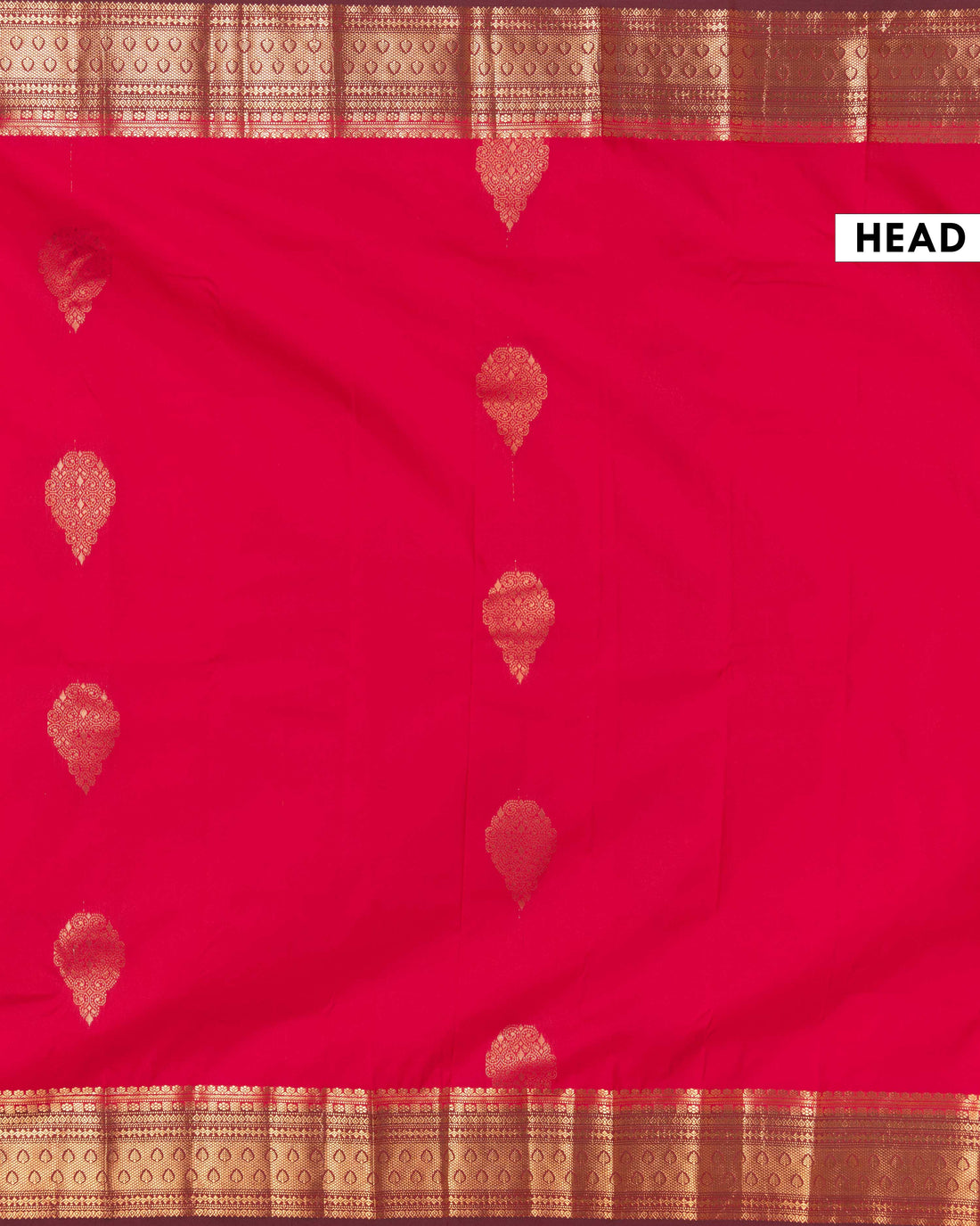 Elegant Soft Silk Saree with Traditional Zari Motifs and Rich Contrast Border - Red