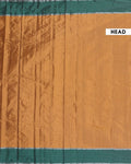 Elegant Soft Silk Saree with Woven Dot Motifs and Contrasting Zari Border - Brown-HEAD