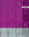 Elegant Soft Silk Saree with Woven Square Buttis and Contrast Border - Purple
