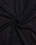 Elegant Solid Women’s Dupatta with Soft Crinkled Texture Lightweight Sheer and Finished Edges, Black