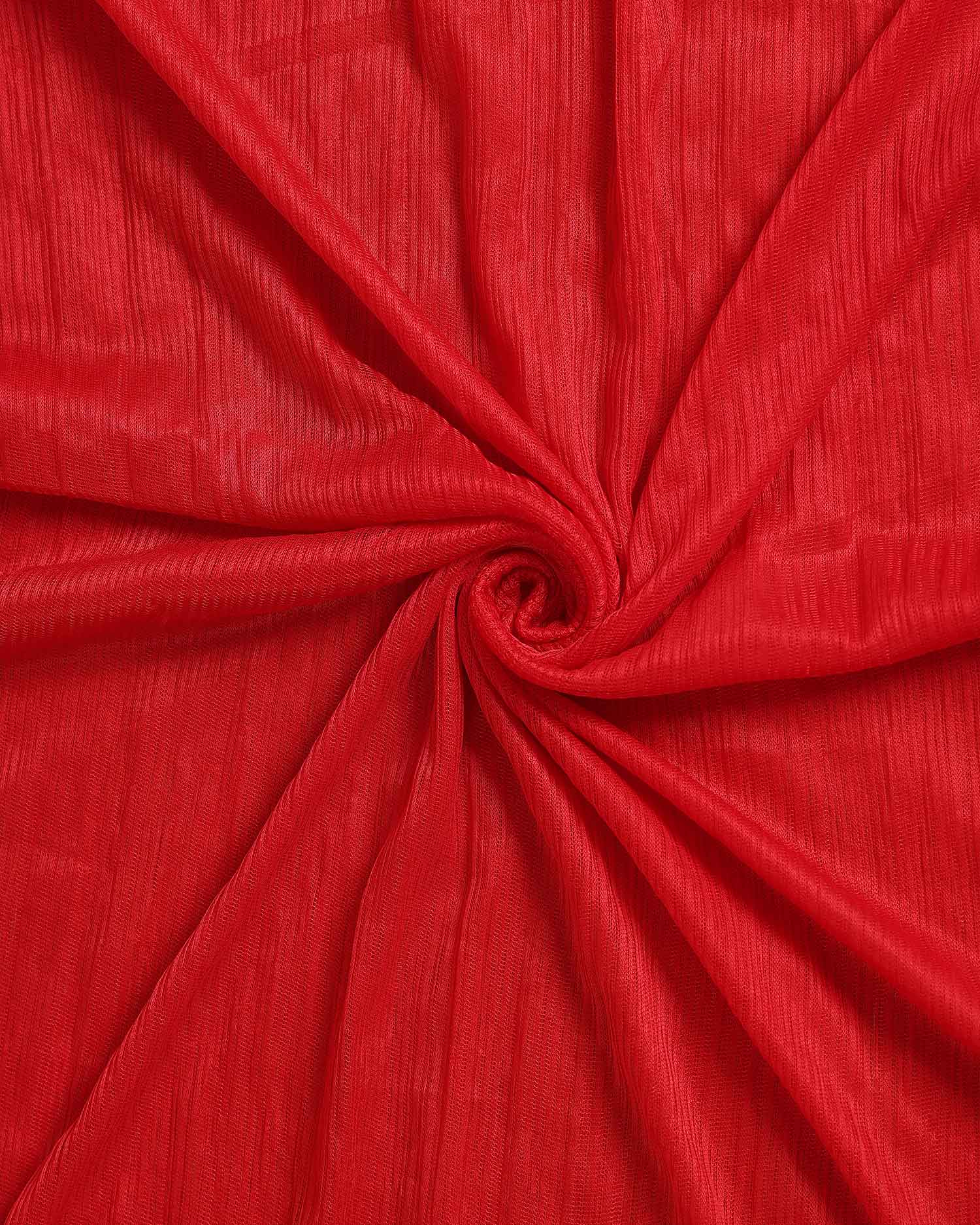 Elegant Solid Women’s Dupatta with Soft Crinkled Texture Lightweight Sheer and Finished Edges, Red