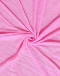 Elegant Solid Women’s Dupatta with Soft Crinkled Texture Lightweight Sheer and Finished Edges - Rose Pink-Close Up