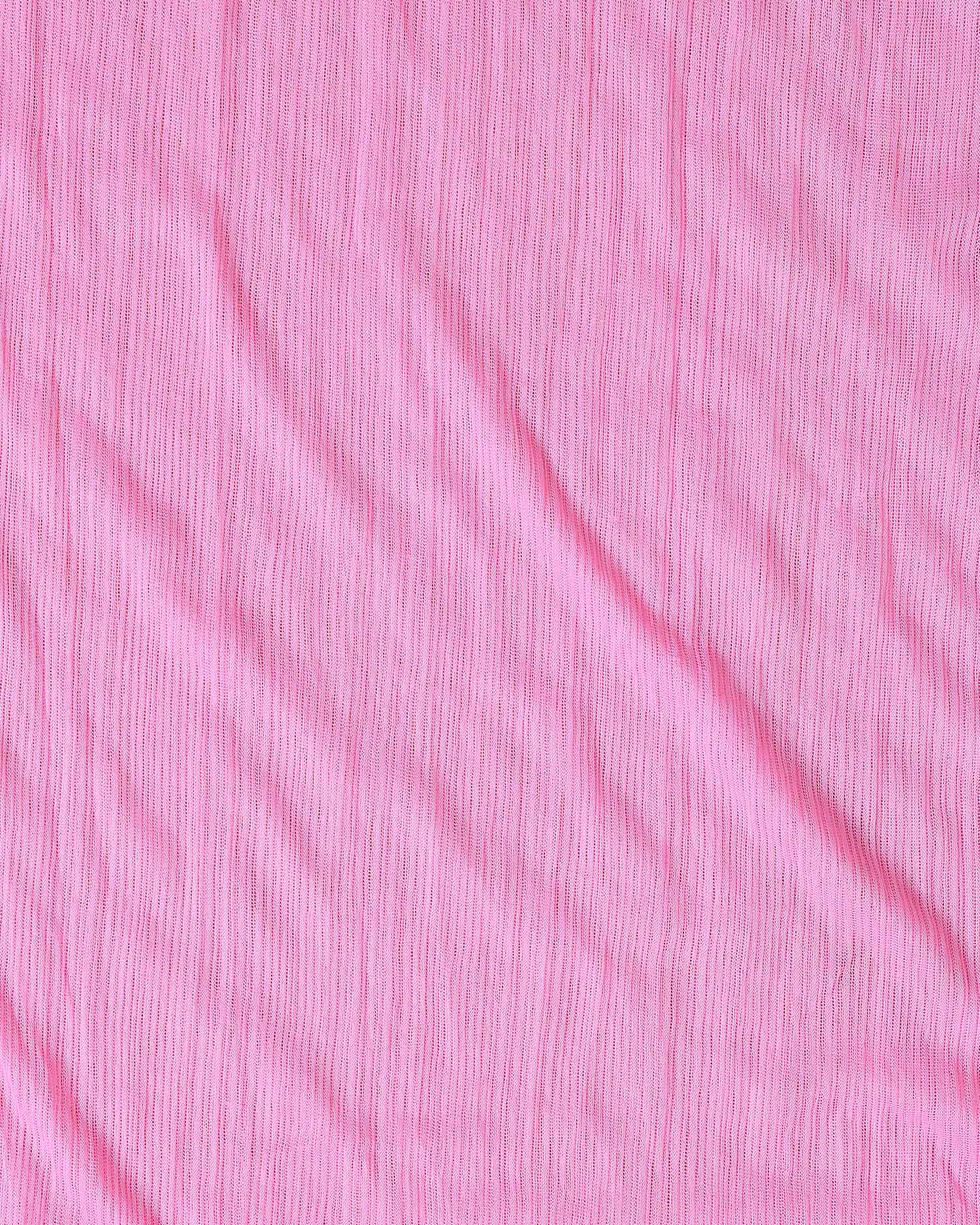 Elegant Solid Women’s Dupatta with Soft Crinkled Texture Lightweight Sheer and Finished Edges - Rose Pink-Full Image