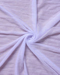 Elegant Solid Women’s Dupatta with Soft Crinkled Texture Lightweight Sheer and Finished Edges, White