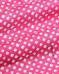 Elegant Stylish Women’s Blouse Material with All Over Geometric Print Design - Pink