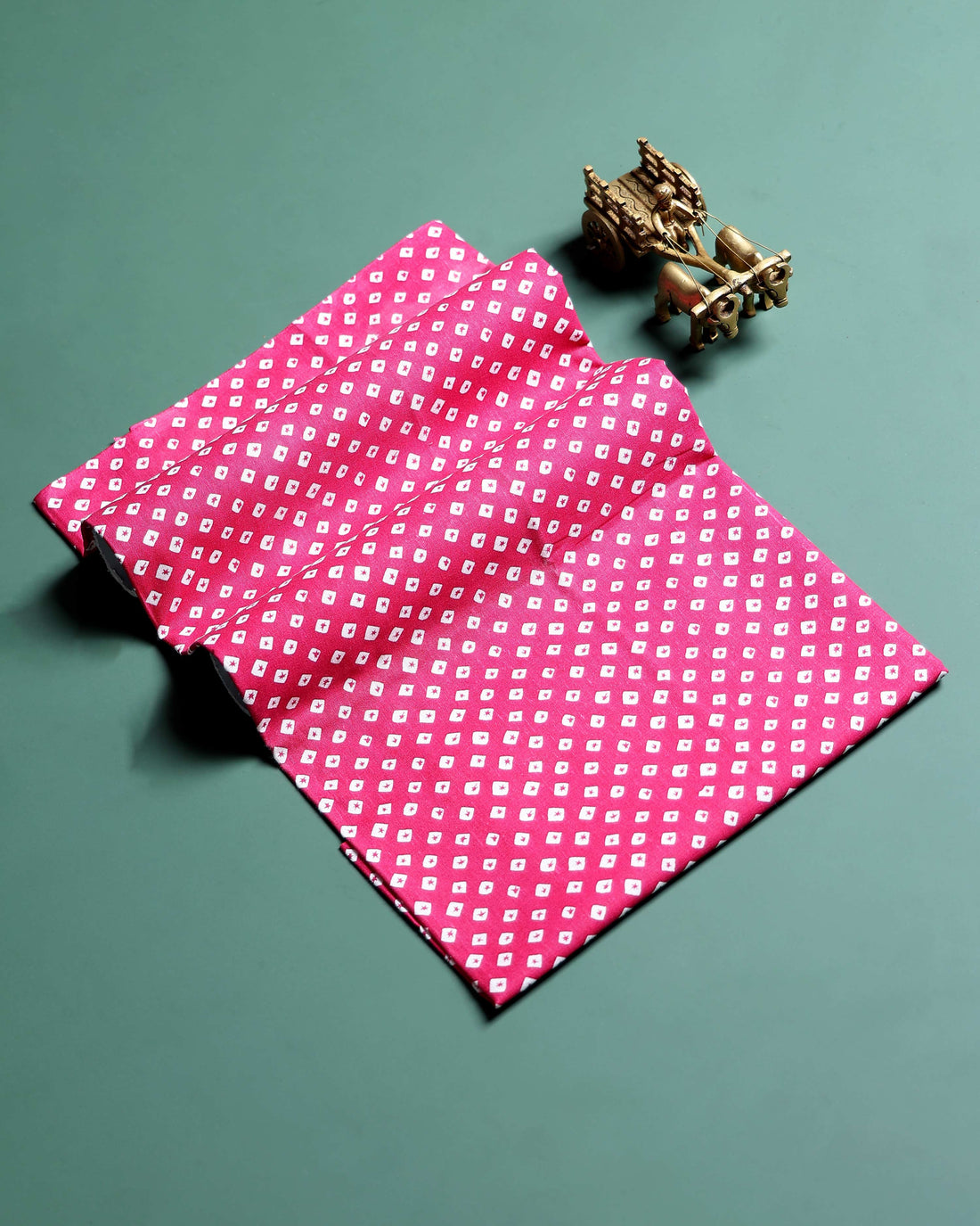 Elegant Stylish Women’s Blouse Material with All Over Geometric Print Design - Pink