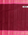 Elegant Sungudi Cotton Saree Zari Checked Pattern with Contrast Traditional Border and Pallu - Dark Maroon
