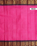 Elegant Sungudi Cotton Saree with Gold Zari Checks and Ornate Contrast Border  - Pink