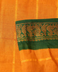 Elegant_Sungudi_Cotton_Saree_with_Striped_Body_and_Rich_Zari_Border_-_Mustard
