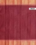 Elegant Sungudi Cotton Saree with Zari Checks and Traditional Border - Maroon