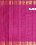 Elegant Sungudi Saree with Intricate Golden Zari Peacock Border and Fine Check Pattern - Purple