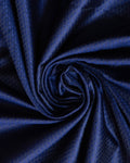 Elegant Traditional Elampillai Silk Cotton Saree with Temple Inspired Motifs - Navy Blue-CLOSEUP