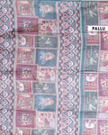 Elegant Traditional Semi-Silk Saree with Kalamkari-Inspired Motifs and Zari Border - Multi-Pallu