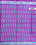 Elegant Voile Cotton Saree with Intricate Ikkat Inspired Design - Purple