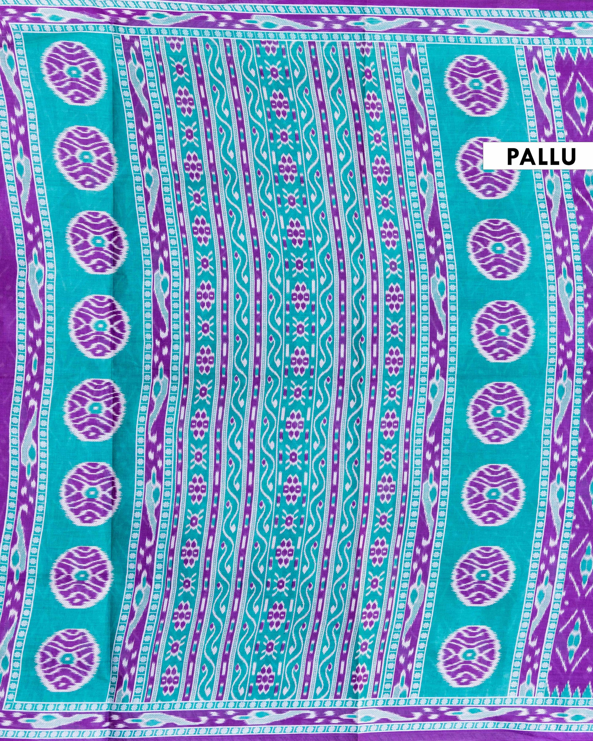 Elegant Voile Cotton Saree with Intricate Ikkat Inspired Design - Purple