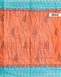 Elegant Voile Cotton Saree with Tie Dye Inspired Body and Detailed Border - Orange