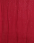 Elegant Women’s Designer Dupatta with Delicate Sequin Butta Embroidery - Red-Full Image