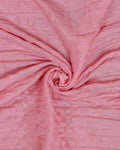 Elegant Women’s Dupatta in Soft Textured with Wrinkled Finish and Decorative Tassel Edges, Light Pink