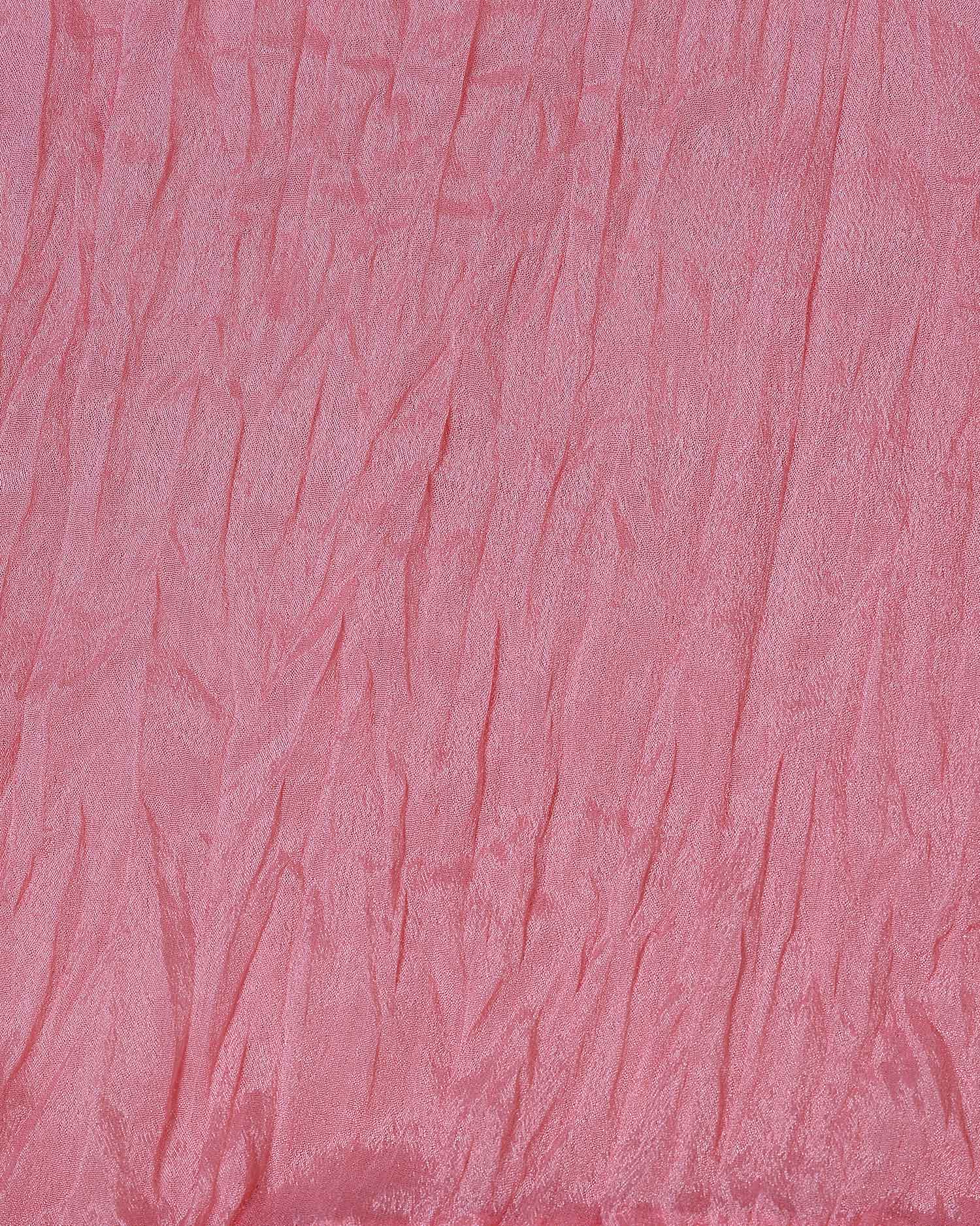 Elegant Women’s Dupatta in Soft Textured with Wrinkled Finish and Decorative Tassel Edges, Light Pink