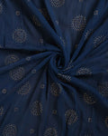 Elegant Women’s Dupatta with All Over Circular Sequin Butta Motifs with Delicate Embroidery & Tassel Border, Teal
