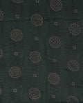 Elegant Women’s Dupatta with All Over Circular Sequin Butta Motifs with Delicate Embroidery & Tassel Border - Dark Green-Full Image