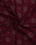 Elegant Women’s Dupatta with All Over Circular Sequin Butta Motifs with Delicate Embroidery & Tassel Border, Purple