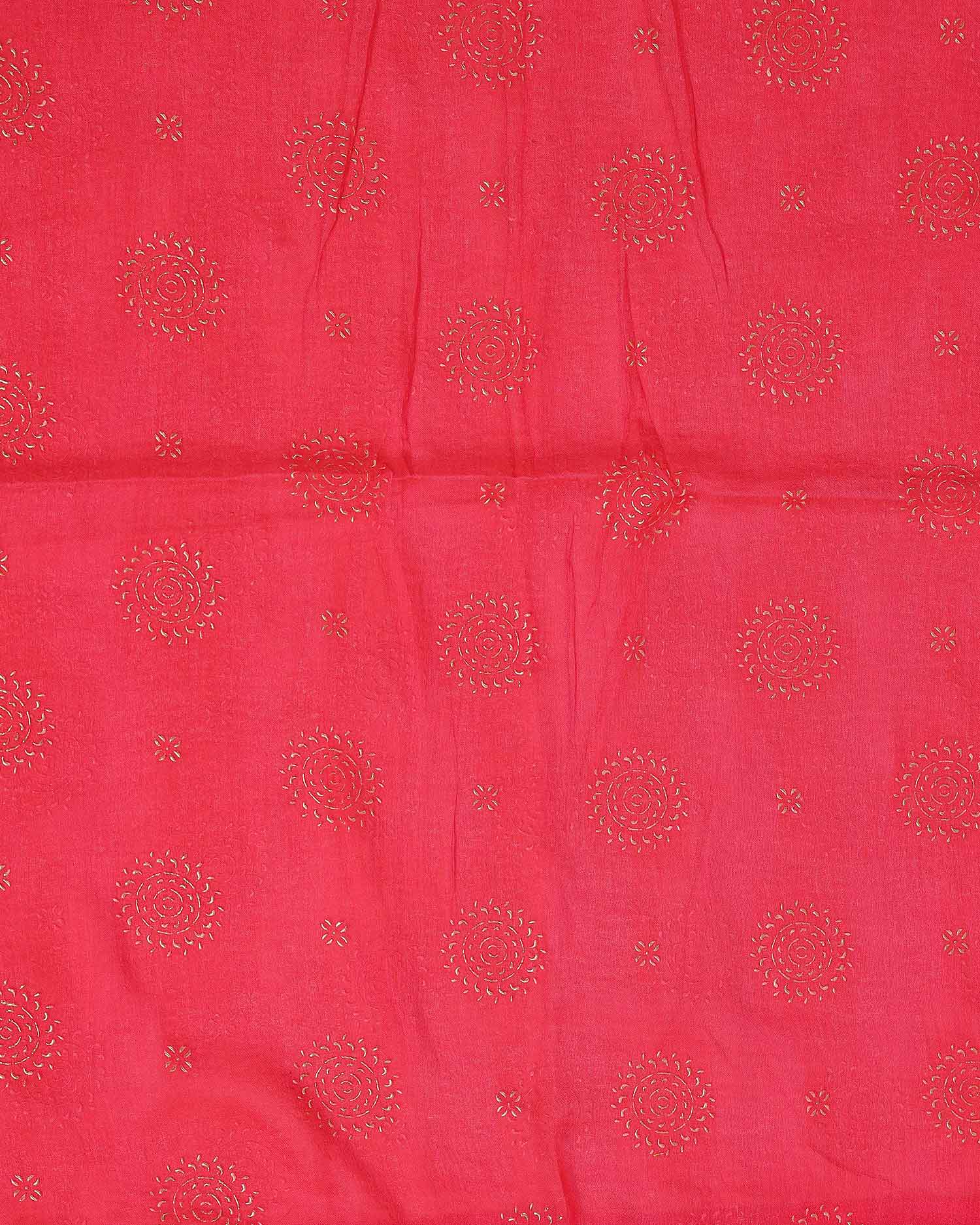 Elegant Women’s Dupatta with All Over Circular Sequin Butta Motifs with Delicate Embroidery & Tassel Border, Pink