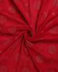 Elegant Women’s Dupatta with All Over Circular Sequin Butta Motifs with Delicate Embroidery & Tassel Border, Deep Pink