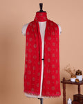 Elegant Women’s Dupatta with All Over Circular Sequin Butta Motifs with Delicate Embroidery & Tassel Border, Deep Pink