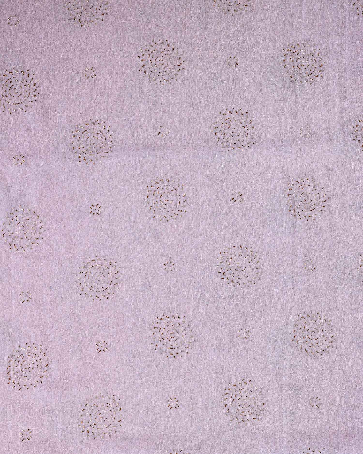 Elegant Women’s Dupatta with All Over Circular Sequin Butta Motifs with Delicate Embroidery & Tassel Border - White-Full Image