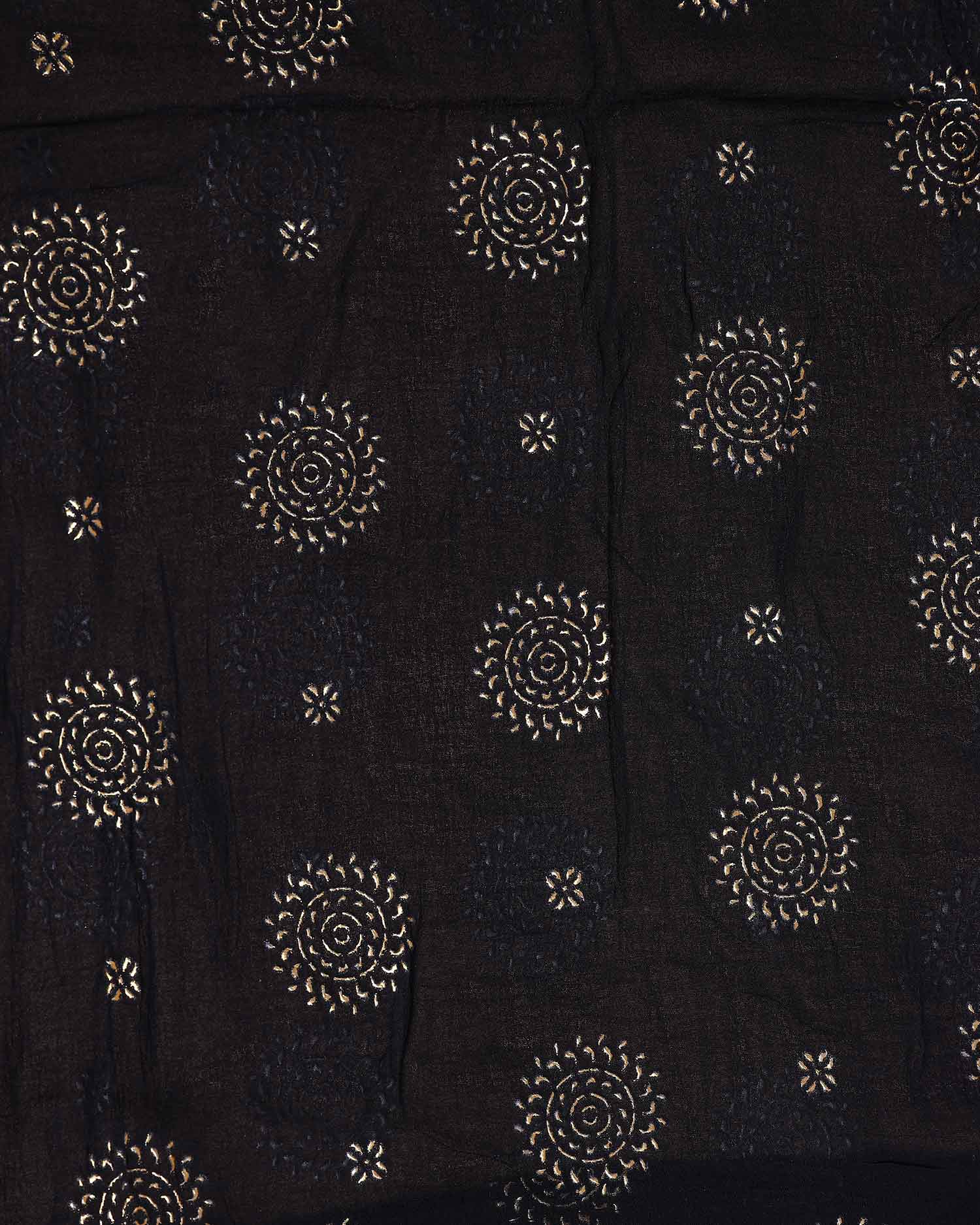 Elegant Women’s Dupatta with All Over Circular Sequin Butta Motifs with Delicate Embroidery & Tassel Border, Black