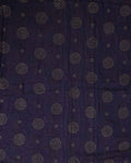 Elegant Women’s Dupatta with All Over Circular Sequin Butta Motifs with Delicate Embroidery & Tassel Border, Dark Blue