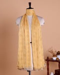 Elegant Women’s Embroidered Dupatta with All Over Circular Sequin Butta Motif Design - Sandal