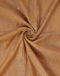 Elegant Women’s Designer Dupatta with Delicate Sequin Butta Embroidery, Dark Beige