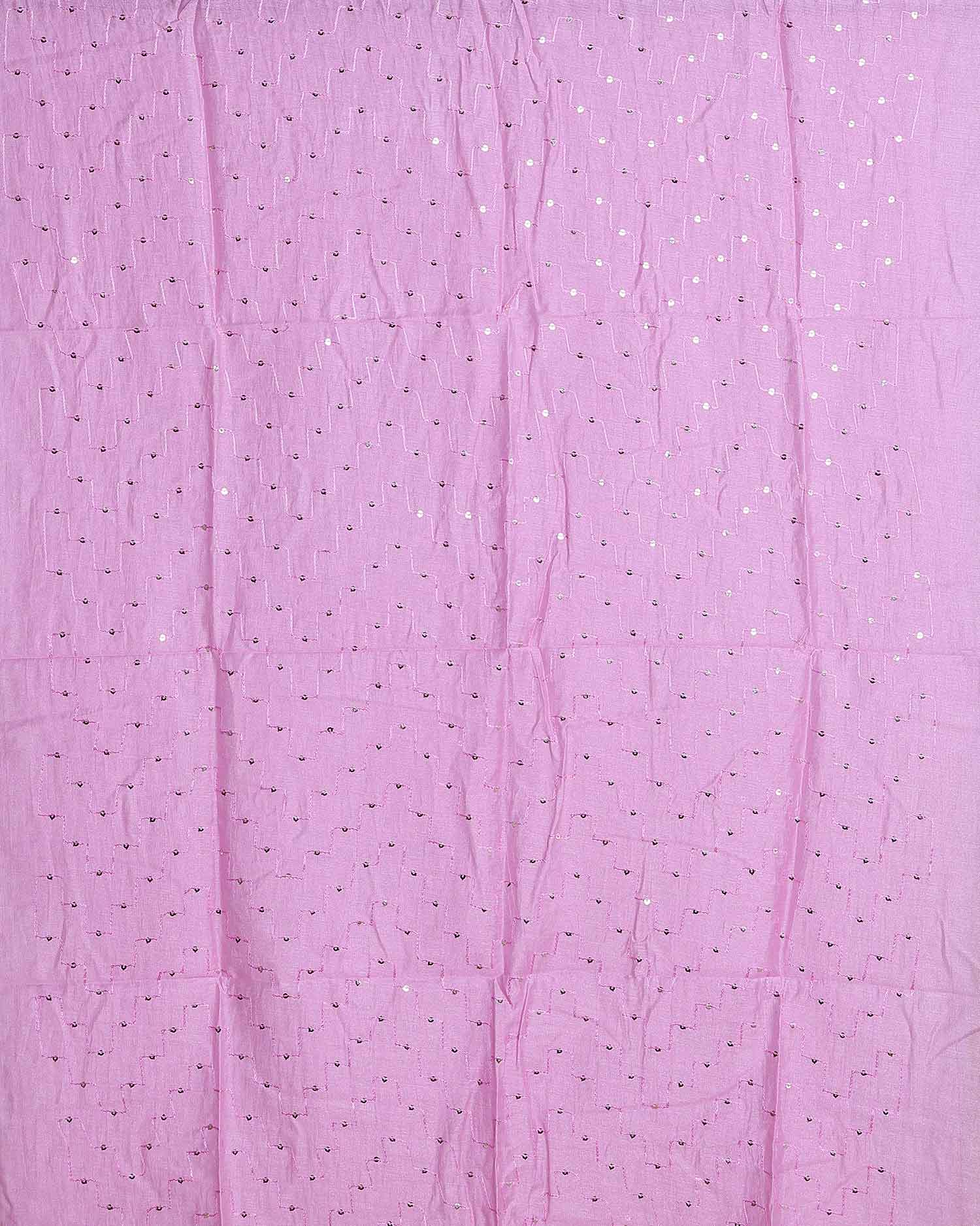 Elegant Women’s Designer Dupatta with Delicate Sequin Butta Embroidery, Light Pink