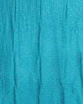 Elegant Women’s Designer Dupatta with Delicate Sequin Butta Embroidery, Blue
