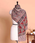 Elegant Women’s Traditional Handcrafted Printed Dupatta with Intricate Ethnic Motifs & Border - Border Close