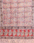 Elegant Women’s Traditional Handcrafted Printed Dupatta with Intricate Ethnic Motifs & Border - Full Image