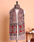 Elegant Women’s Traditional Handcrafted Printed Dupatta with Intricate Ethnic Motifs & Border - Multi
