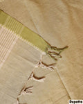 Elegant Women’s Unstitched Salwar Material Set with 2.25Mtr Dupatta - Olive Green