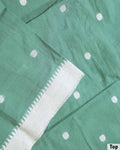 Elegant Women’s Unstitched Salwar Material Set with Woven Motif Top 2.5 Mtr - Green