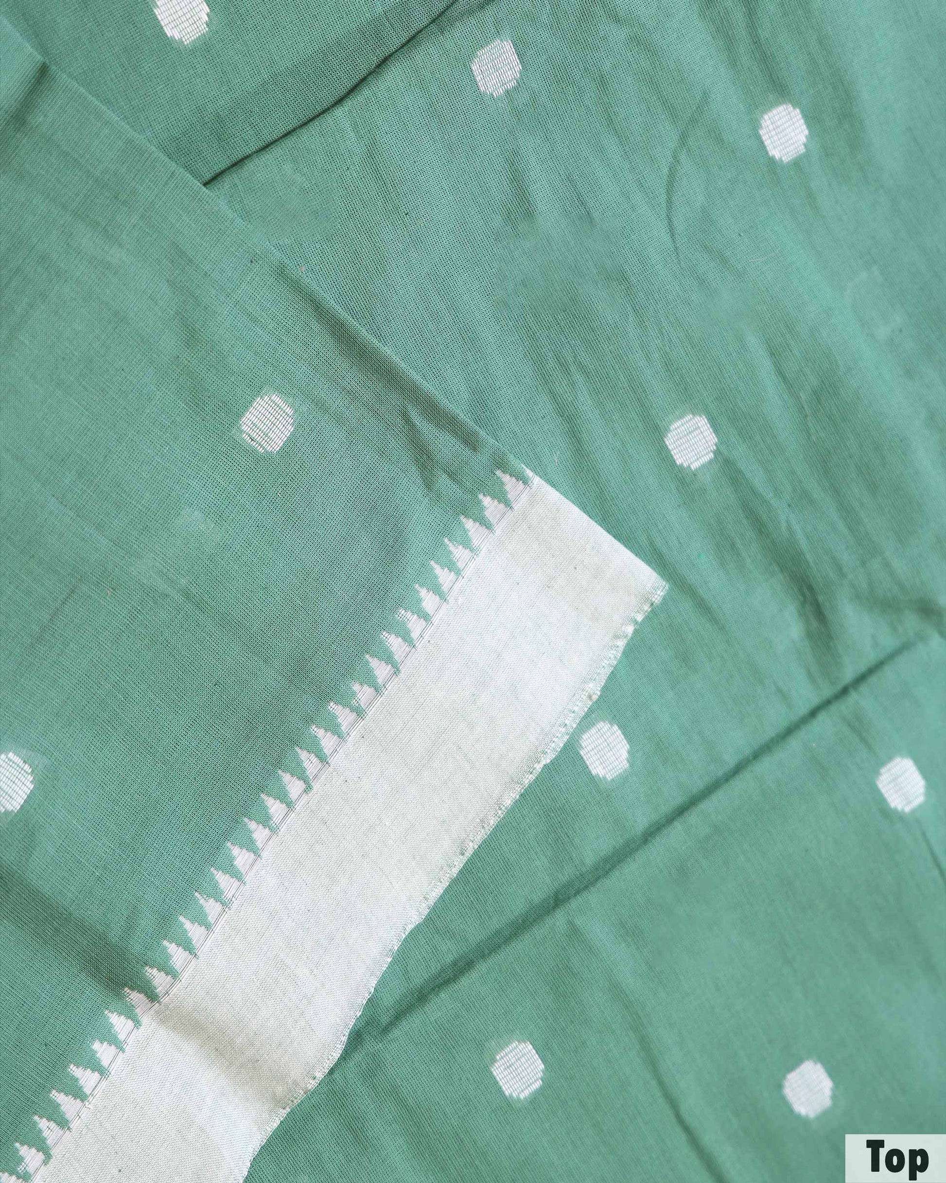 Elegant Women’s Unstitched Salwar Material Set with Woven Motif Top 2.5 Mtr - Green