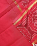 Elegant Women’s Unstitched Salwar Suit Material Set with Traditional Woven Floral Motif Top2.5 Mtr with Contrast Border - Red
