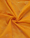 Elegant Embroidered Women’s Dupatta with Delicate Vertical Motif Pattern - Close Up