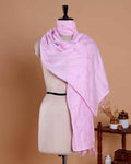 Embroidered Women’s Dupatta with Delicate Vertical Motif Pattern - Pink