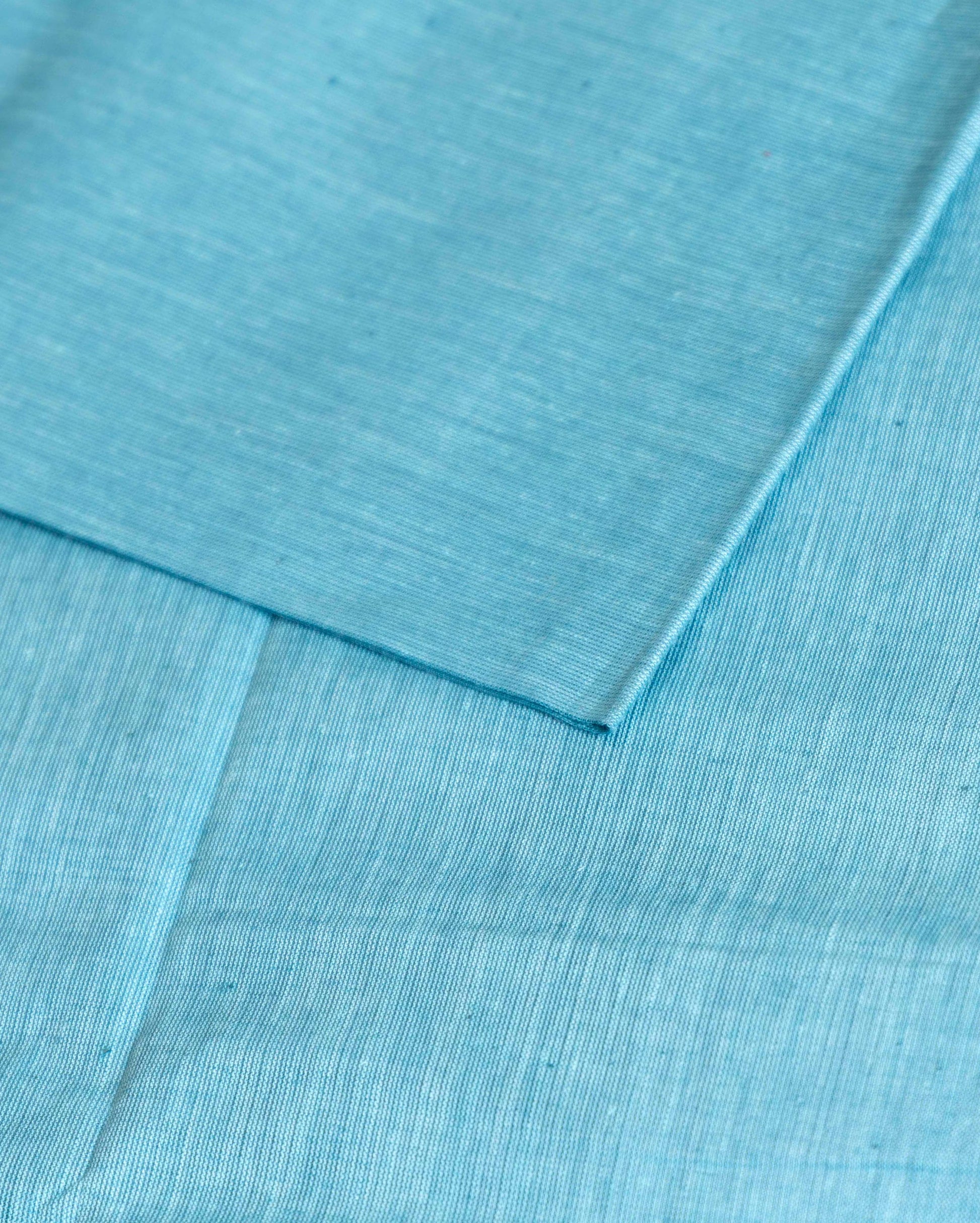 Women's Ethnic Handwoven Cotton Salwar Material with Dotted Butti and Geometric Border - Teal